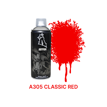 Аэрозольная краска для графити и дизайна "ARTON" A305 CLASSIC RED 520мл